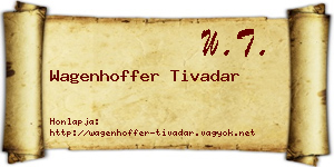 Wagenhoffer Tivadar névjegykártya